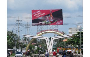 Công ty Song Thành Công hoàn thành bảng QC Bia Sài Gòn tại QL1A - cổng chào TP. Vĩnh Long