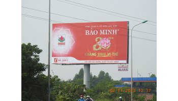 Công ty Song Thành Công hoàn thành QC Bảo Minh tại QL2 - Cầu Việt Trì, Phú Thọ